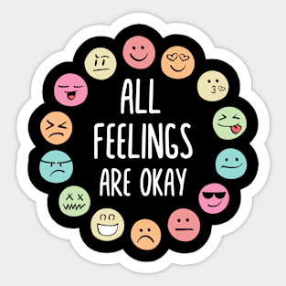 All Feelings Are Okay Autism Awareness Sticker